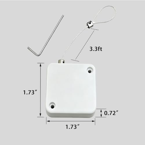 Retractable Cable Lock with Cable tie, to Prevent Loss of Various adapters and Security Locks During Meetings,Also for exhibits, Remote Controls and Harnesses (2, 3.3ft) - size: 3.3ft