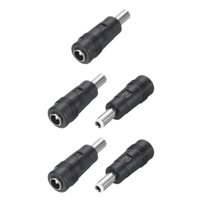 5 Pack DC Power Connector Adapter, 5.5x2.1mm Female Jack to 5.5x2.5mm Male Plug Universal Barrel Electrical Socket Adapter Plug Converter for Laptop Router