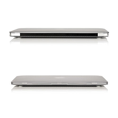 RUBAN Case Compatible with MacBook Air 13 Inch (Models: A1369 & A1466, Older Version 2010-2017 Release), Slim Snap On Hard Shell Protective Cover and Keyboard Cover, Frost White - color: Frost Clear