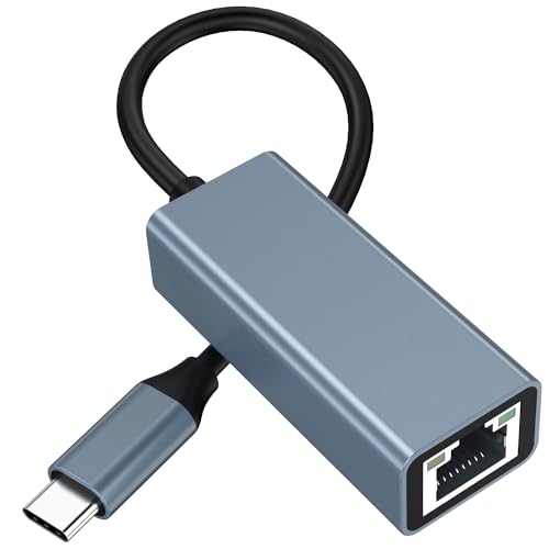 USB C to Ethernet Adapter, Driver Free RJ45 to USB C, 100Mbps Type-C Ethernet LAN Network Adapter for MacBook Pro/Air,for iPhone 15 Pro/Max, for Dell XPS, for Galaxy S8-S23