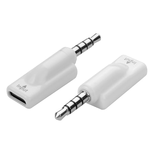 CERRXIAN 2 PCS USB C to 3.5mm Headphone Jack Adapter,Type C Female Input to Aux Male Output Digital Audio Converter for PC, Tablet, Laptop, Microphone, Speaker - style: Type C Female Input to Aux Male