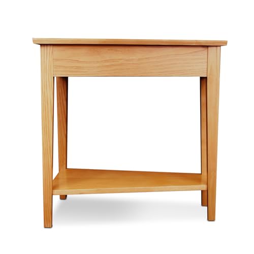 Leick Home 10074-DS Recliner Wedge Side Table with Shelf, Desert Sand - color: Desert Sands