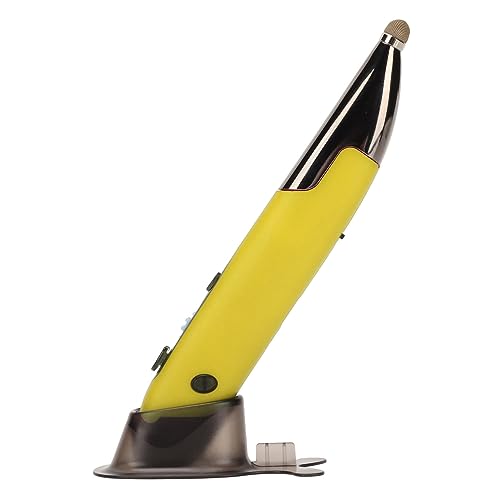 Yinhing Pen Rechargeable Portable Optical Mode for PC Laptop Luminous Silent Handheld Small Design (Yellow) - color: Yellow