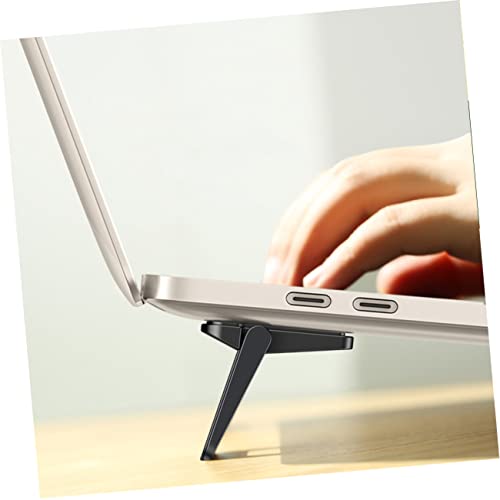 TEHAUX 2pcs Foldable Laptop Stand Mini Notebook Holder for Desk Adjustable Height Cooling Bracket Portable Design for Travel Home Office