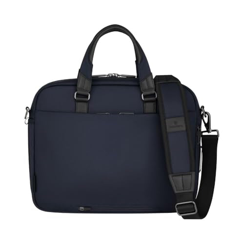 Victorinox Werks Traveler 7.0, Compact Briefcase, Briefcase with 14" Laptop and 11’’ Tablet Compartment, Navy Blue