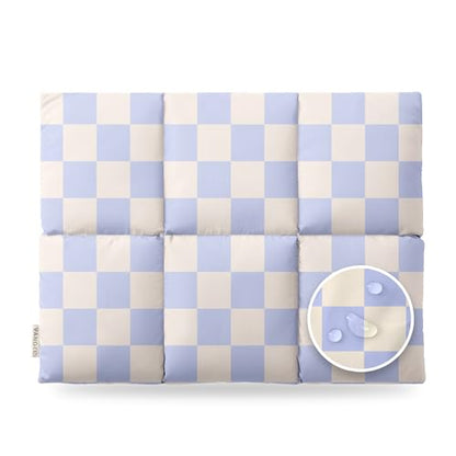 Vandel Puffy Laptop Sleeve 13 inch - 14 inch Waterproof Laptop Sleeve Case, Compatible with 13 inch MacBook Air/Pro 13 / MacBook Pro 14, iPad Pro 12.9, 13.3 in HP Dell, Air Case, Computer Bag Cover - color: s. Grid Blue Checker