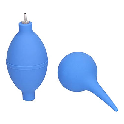 2Pcs Rubber Squeeze Bulb Blower - Portable Hand Operated Blowing B Pump, Ideal for Cameras, Lenses, and Sensitive Equipment
