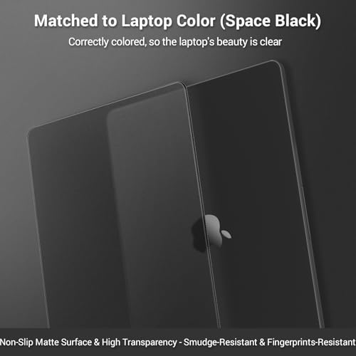 MOSISO Compatible with MacBook Pro 16 inch Case M5 M4 M3 M2 M1 2026-2021 | Seamlessly Closes Anti-Crack&Anti-Fingerprints Hard Shell for A3429 A3428 A3403 A3186 A2991 A2780 A2485, Space Black Clear - color: Space Black Clear