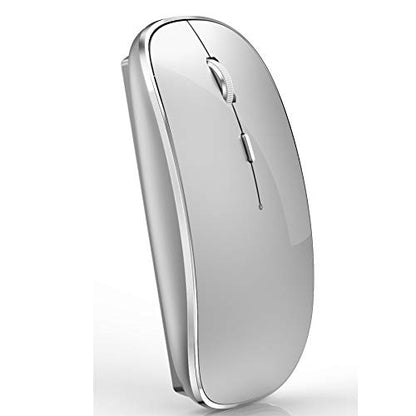 JETTA Wireless Mouse for MacBook Pro, MacBook Air, Laptop, Desktop, Chromebook, Win7/8/10/11, PC - Silver - color: Silver