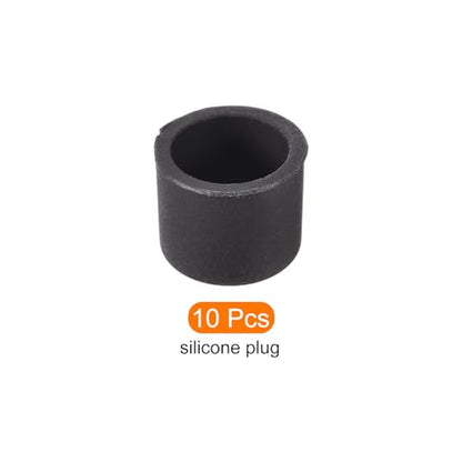 Anti Dust Cap Cover RCA Female Connector Socket Jack Plug Protector,[for Micro Female Port,for DVD Amplifier] - 10 x 8.5mm/Black /10 Pcs