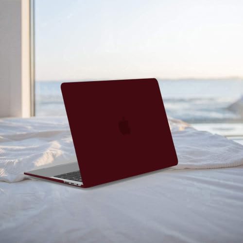 Anban for MacBook Pro 13 inch Case M2/M1 2025 2024 2023 2022-2016, Burgundy | Plastic Laptop Hard Shell Case with Keyboard Cover & Screen Protector, Model A2338 A2251 A2289 A2159 A1989 A1708 A1706 - color: Marsala Red