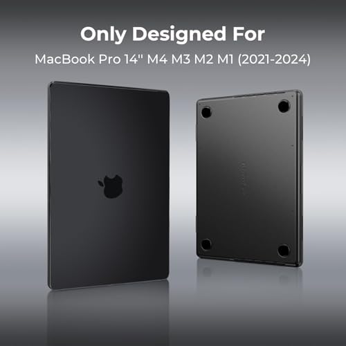 Space Black Case for MacBook Pro 14 inch 2025-2021 M5 M4 M3 M2 M1 Pro/Max Chip A3434 A3112 A3185 A3401 A2918 A2992 A2779 A2442, Frosted Matte Plastic Hardshell & Keyboard Cover, Black Clear - color: ## Frosted Space Black