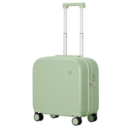 mixi Carry on Luggage, Suitcase with Spinner Wheels 16in Luggage Hardshell Lightweight Rolling Suitcases PC with Cover & TSA Lock, Avocado Green - color: Avacado Green, size: 16in Carry on