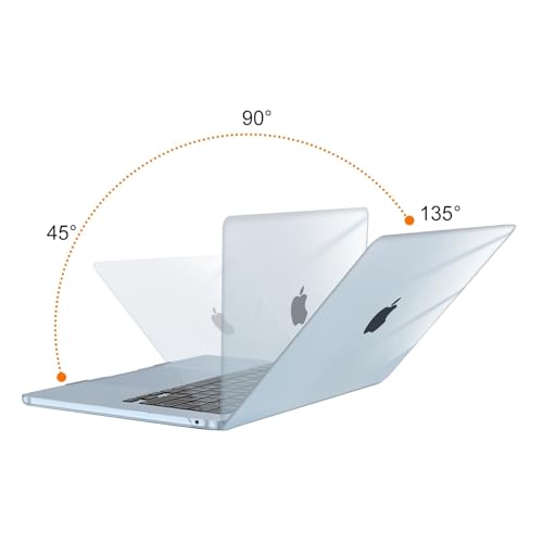 MOSISO Compatible with MacBook Air 15 inch Case M5 M4 M3 M2 2026 2025-2023 | Model A3448 A3241 A3114 A2941, Scratch-Resistant Ultra-Thin Protective Hard Shell Case Cover, Crystal Sky Blue - color: Crystal Sky Blue