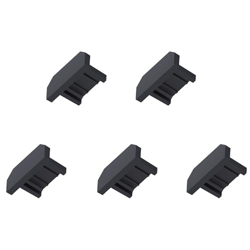 5 PCS Micro USB Port Anti-dust Plugs, Silicone Covers Caps Stoppers, Port Protector for PC Laptop Notebook Computers, Other Devices, 0.26 x 0.09 (LxW) - size: Micro USB/Black/5 PCS