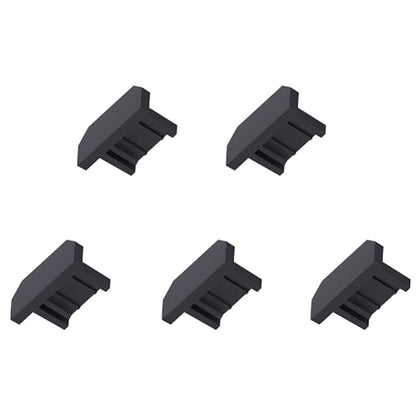 5 PCS Micro USB Port Anti-dust Plugs, Silicone Covers Caps Stoppers, Port Protector for PC Laptop Notebook Computers, Other Devices, 0.26 x 0.09 (LxW) - size: Micro USB/Black/5 PCS