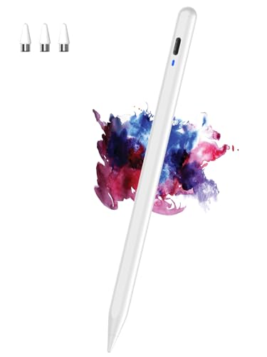 Stylus Pen for Android/Samsung A9/A9+, CMARS Rechargeable Fine Point Stylus for Switch 2/Samsung/Galaxy/iPhone/Huawei/Vivo/Oppo/XiaoMi/Honor, Tablet Pens for Touch Screen with Magnetic - White - color: White