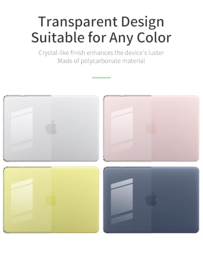 Glossy Clear Laptop Case Compatible with MacBook Neo 13 inch 2026 | 13-in Mac Model A3404, A18 Pro Chip, Ultra Thin Hard Shell Cover Protect from Scratches, Shiny Transparent Display Logo - color: Crystal Clear, size: MacBook Neo 13"