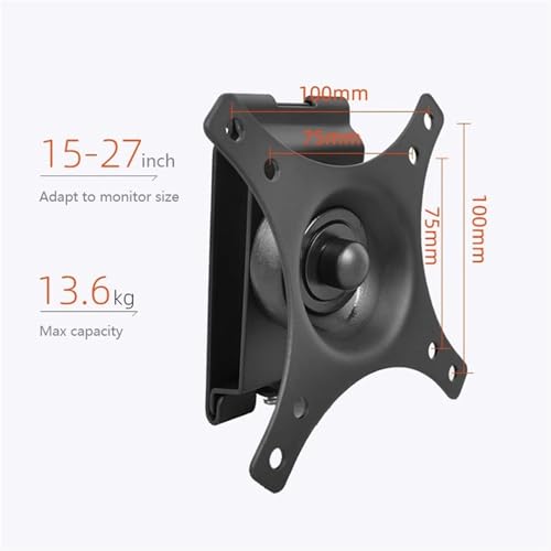 Monitor Stand Single Monitor Wall Mount Fits Most 15-27" LCD Monitor, Adjustable Steel Monitor Mount Tilt & Rotate, VESA 75x75/100x100 mm, Holds up to 29.98lbs Monitor Stand Desk arm