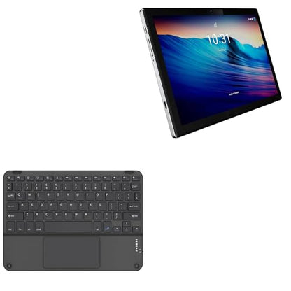 BoxWave Keyboard Compatible with BYYBUO SmartPad T10 Pro Tablet (10.1") - SlimKeys Bluetooth Keyboard with Trackpad, Portable Slim TouchPad - Jet Black
