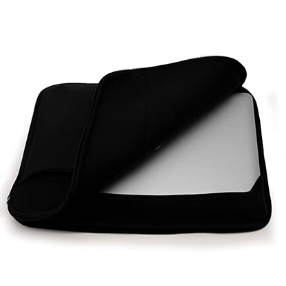 Travel Neoprene 13" Laptop Sleeve with Water Resistant Protection, Front Pocket - Compatible with SurfaceBook (Black) - color: Black