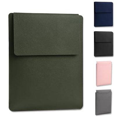 13.3-14 Inch Laptop Sleeve - Thin & Padded Case Compatible with 14" (2022), 13.3" (2015) Models | Portable Dark Green Protective Sleeve - color: Dark Green