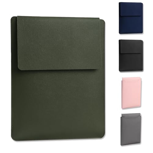 13.3-14 Inch Laptop Sleeve - Thin & Padded Case Compatible with 14" (2022), 13.3" (2015) Models | Portable Dark Green Protective Sleeve - color: Dark Green