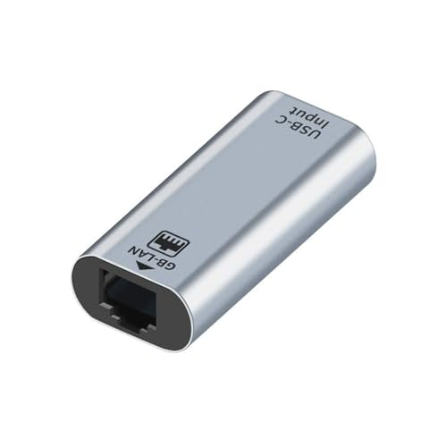USB C to RJ45 Ethernet Adapter Gigabit, RJ45 Female to USB C Female, Up to 1000/100/10Mbps Ethernet LAN Network Adapter Compatible for iPad, MacBook Pro