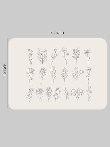 Laptop Skin Sticker Cover Decal - Flower Decal - Universal Size - Fits All laptops up to a 16” Diagonal Size | Easy to Apply, Remove and Change Styles (Hand Drawn Flowers) - style: Hand Drawn Flowers