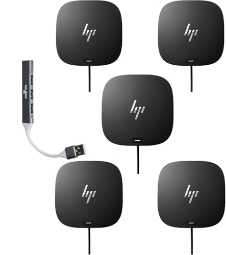 HP USB-C Essential Dock G5 Multiport Docking Station with HDMI | DisplayPort, USB-C, Ethernet, Includes Dockztorm USB Port Expander 5-Pack - size: 5 Pack, style: USB-C G5