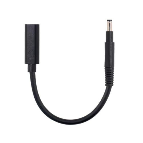 cablecc Type C USB-C Female Input to DC 4.8x1.7mm Power PD Charge Cable 65W fit for Laptop 18-20V - color: Black 4.8x1.7HP