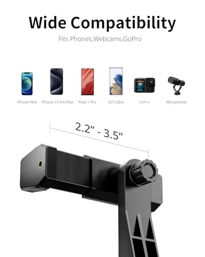 UBeesize 12’’ Overhead Ring Light for Desk with Phone Mount, LED Selfie Light with Adjustable Arm & Clamp, Dimmable Lighting for Video Recording, Zoom, Live Streaming, TikTok, YouTube