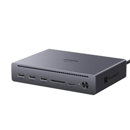 UGREEN 10 in 1 Revodok Maxidok Thunderbolt 5 Docking Station, 120Gbps with 3×TBT5 (Single 8K/ Dual 6K@60Hz), 140W Total Power, DP2.1, Gigabit Ethernet, SD/TF 3.0 Dock for MacBooks and Windows Laptops