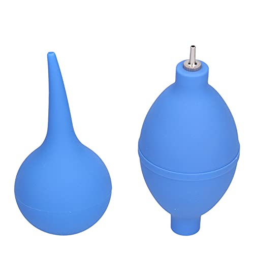 2Pcs Rubber Squeeze Bulb Blower - Portable Hand Operated Blowing B Pump, Ideal for Cameras, Lenses, and Sensitive Equipment