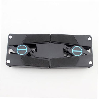 NUOBESTY 2PCS Laptop Cooling Pad Dual Fan USB Powered Quiet Laptop Cooler Stand with Slip Design for Heat Reduction and Compact Storage