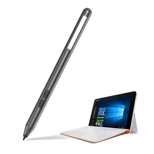 Stylus Pen for ASUS Touchscreen 300Day Battery 1024 Pressure Palm Rejection | Active Digital Pen for ASUS ZenBook/Vivobook/Transformer/ROG/ExpertBook with Ultra-Fine Tip for Precision Drawing and Writing - color: Grey