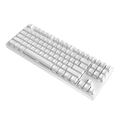 IROK FE87 V2 Wired TKL Layout Mechanical Keyboard, Support SODC, Gasket Structure, Hot Swappable, Gaming Keyboard (White/Twilight Smoke Switch) - color: white, size: Twilight Smoke Switch