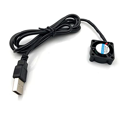 FainWan 2pcs USB 5V DC Fan 2510 Small 2 pin Cooling Cooler Computer 25mm X 10mm (25x25x10)