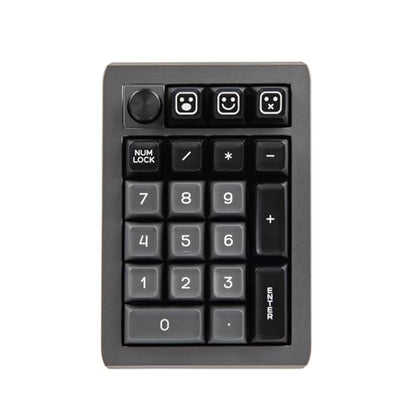 EPOMAKER EK21 VIA Gasket Number Pad, Bluetooth 5.0/2.4ghz/Wired Hot Swappable Numpad, with Poron Foam, Aluminum Alloy Knob, 1000mAh Battery, Programmable (Black, Flamingo Switch)
