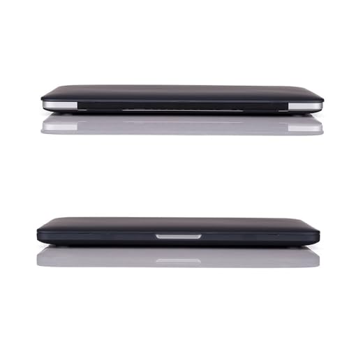 RUBAN Case For MacBook Retina Pro 15 inch A1398 (2015-2012) , Plastic Smooth Matte Hard Case Shell with TPU Keyboard Cover, Black - color: black