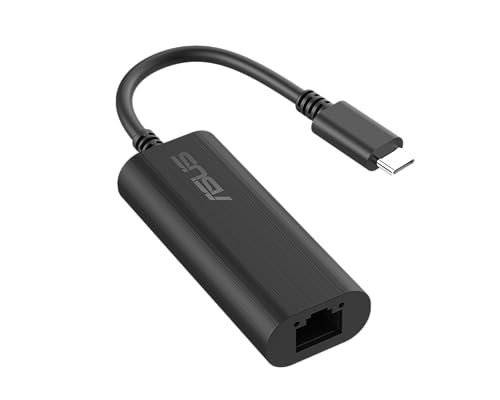 ASUS USB-C2500 V2 2.5Gbps Type-C Wired Network Adapter, RJ45 LAN, USB-C High-Speed Transfer, Compatible with 2.5G/1G/100Mbps