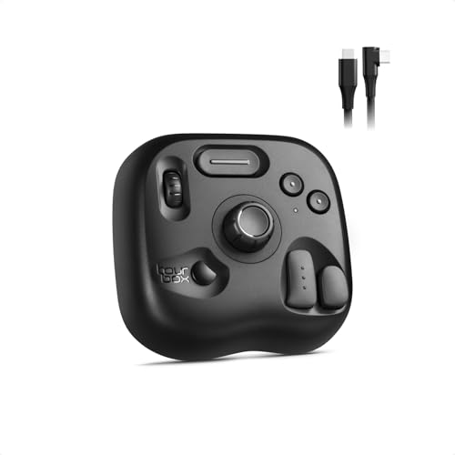 TourBox Lite - Editing Keyboard Compact, Artists Go-to Drawing Macro Keypad, Works with Photoshop, CSP & More, Creative Controller with Custom Software, Streamline All Workflows - Wired Only - color: Classic Black