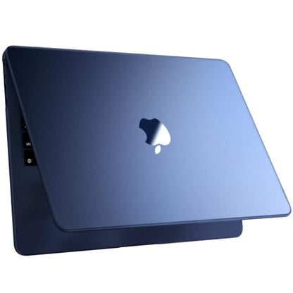 Macaset for MacBook Air 15 inch Case M5 M4 M3 M2 2026-2023 Mac Laptop Cover | Midnight Color Match, Matte Clear Blue, Anti Fingerprint & Scratch, Close Seamlessly, Protective Hard Shell, Ultra Thin Fit - color: Midnight Clear