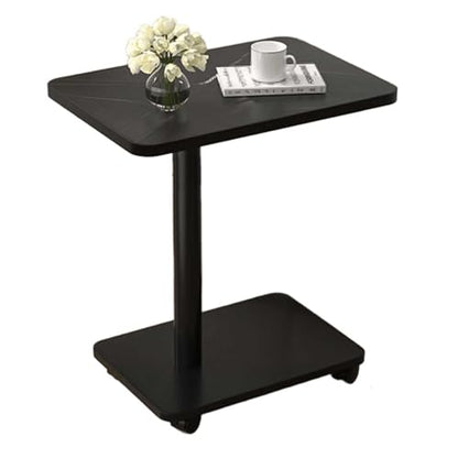 Over The Bed Table with Wheels Multifunctional Living Room Sofa Side Table | Space-Saving Bedroom Bedside Tables Hospital Bedd Tables For Sofa, Bed(Black) - color: Black
