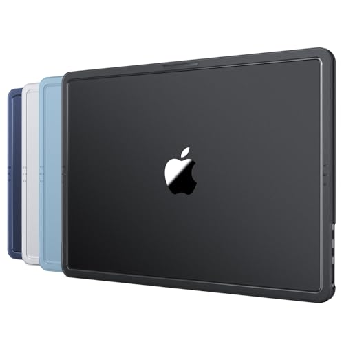 Soonjet for MacBook Air 15 inch Case M5 M4 M3 M2 2026-2023 Mac Laptop Cover | Anti Crack, Matte Black Clear, Fingerprint & Scratch Resistant, Protective Hard Shell, Ultra Thin & Lightweight, Snap on Fit - color: Noble Black Clear