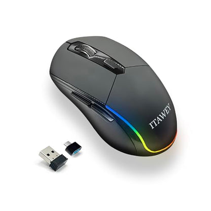 Bluetooth LED Mouse + Pad Combo | LED Strip, Dual BT/2.4G, Quiet, 6 Buttons
