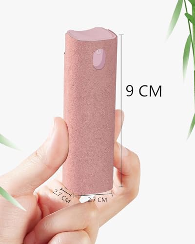 Screen Cleaner Spray and Wipe Touch Screen Cleaner Phone Cleaning Kit for Phone,Laptop Tablet MacBook Eyeglasses,Car Essentials for Women,Car Cleaning Supplies(2 Units) - color: Grey+Pink
