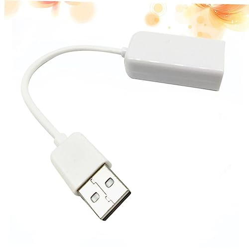 Healifty USB Wired Sound Card Adapter with Channel Sound USB Powered External Audio Converter for Notebook Laptop Speakers Driverless Plug and Play White Cable