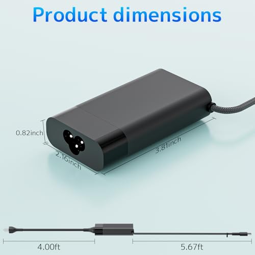 65W USB C Laptop Charger Fit for HP Chromebook 14-CA000 X2 OmniBook Ultra X | Spectre 12 13 X360 Pavilion 12-B000 Envy x2 Elite x2 EliteBook Power Adaoter | 65W/45W PD Fast Charging | Wide Compatibility