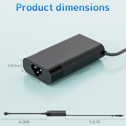 65W USB C Laptop Charger Fit for HP Chromebook 14-CA000 X2 OmniBook Ultra X | Spectre 12 13 X360 Pavilion 12-B000 Envy x2 Elite x2 EliteBook Power Adaoter | 65W/45W PD Fast Charging | Wide Compatibility